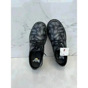 Dr. Martens Distorted Gray Print Oxfords